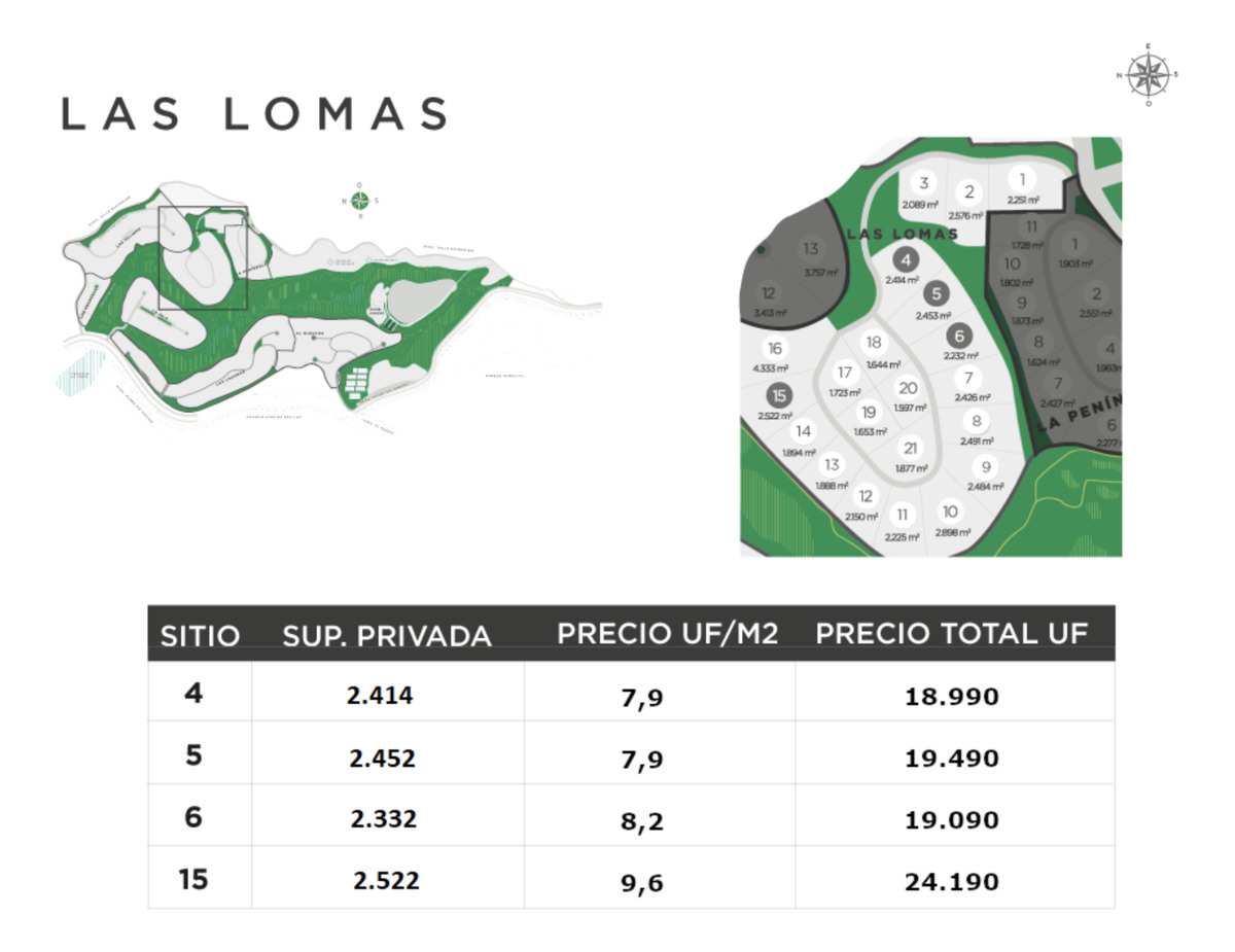 Venta Lote terreno en Cond. Las Lomas - Lo Barnechea