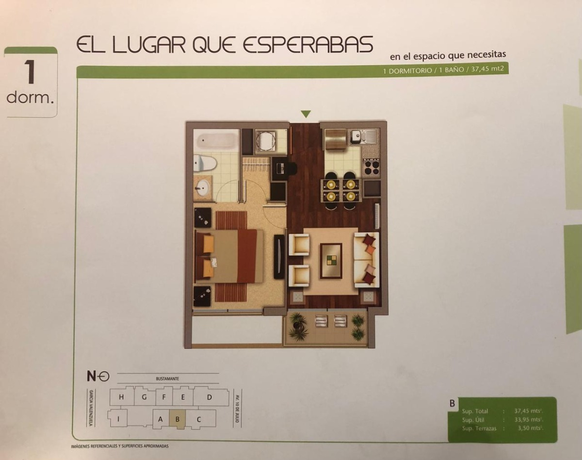 Venta Departamento P 1D 1B 1E Barrio Italia - Providencia