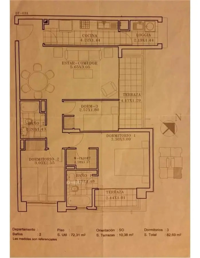 Venta Departamento SO 3D en suite Walk-in cl&oacute;set 2B 1E 1B  - Las Condes