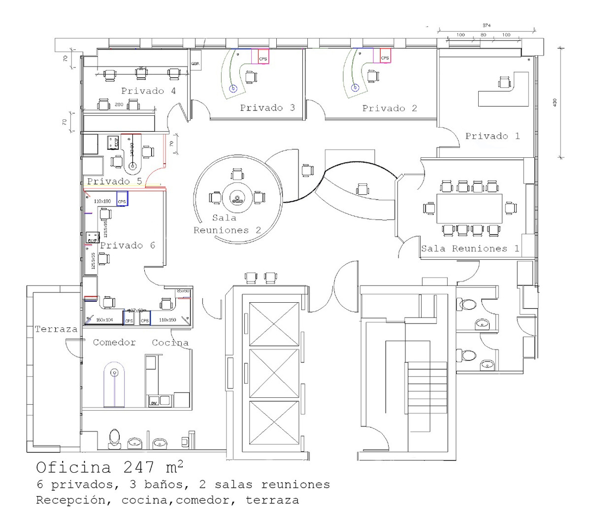 Arriendo Oficina O 3B 3E 1B Pedro de Valdivia - Providencia