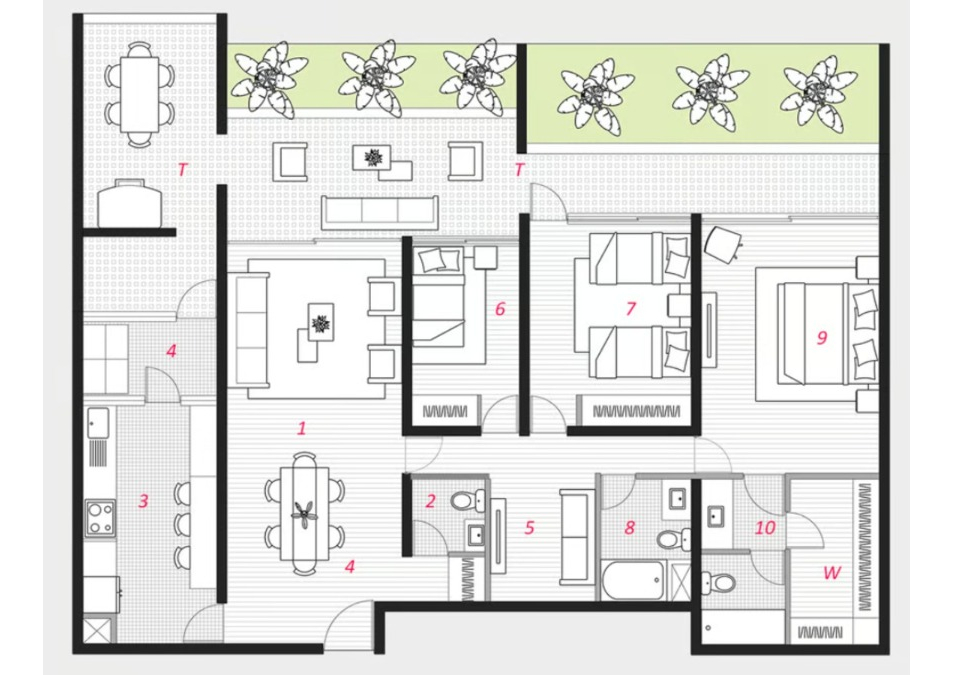 Arriendo Departamento O 3D en suite Walk-in cl&oacute;set 3B 1E 1B Amapolas - &Ntilde;u&ntilde;oa