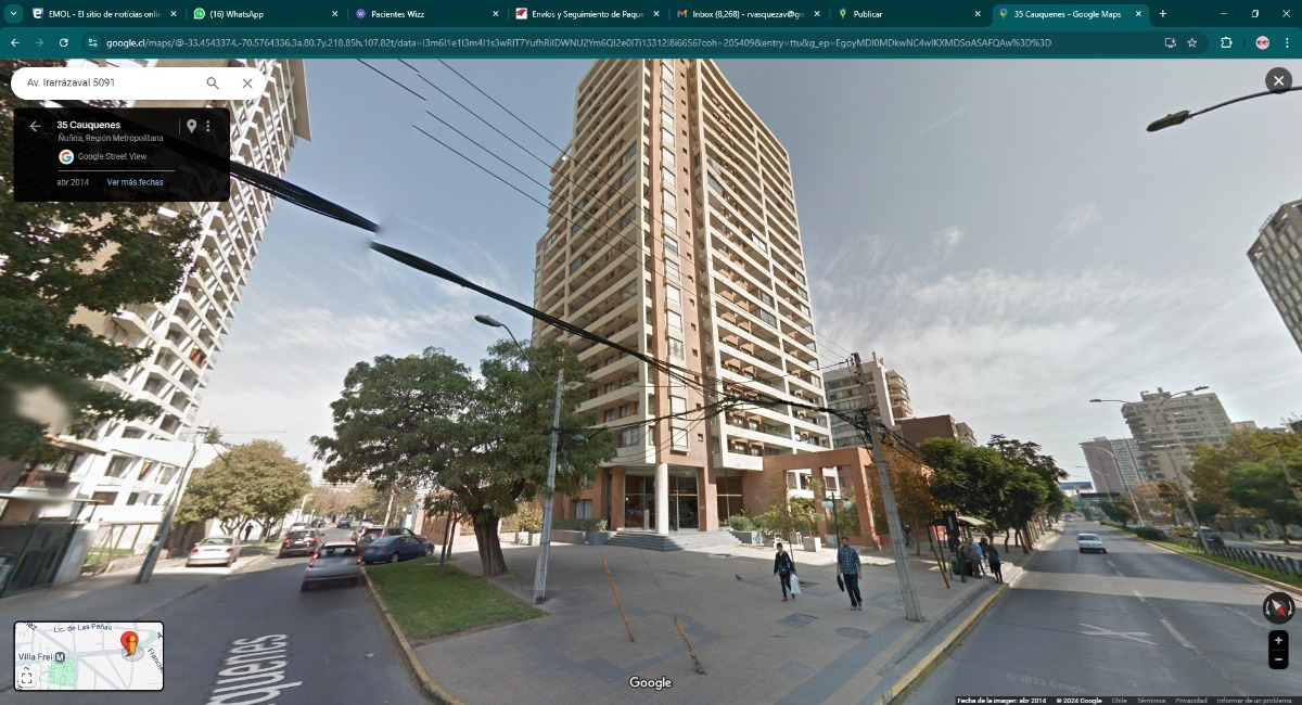 Arriendo Departamento NO 2D en suite Walk-in cl&oacute;set 2B 1E 1B Diagonal Oriente - &Ntilde;u&ntilde;oa