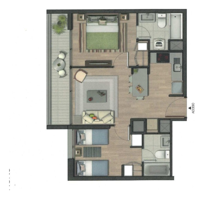 Venta Departamento N 2D en suite Walk-in cl&oacute;set 2B 1E 1Bd In&eacute;s de Su&aacute;rez - Providencia