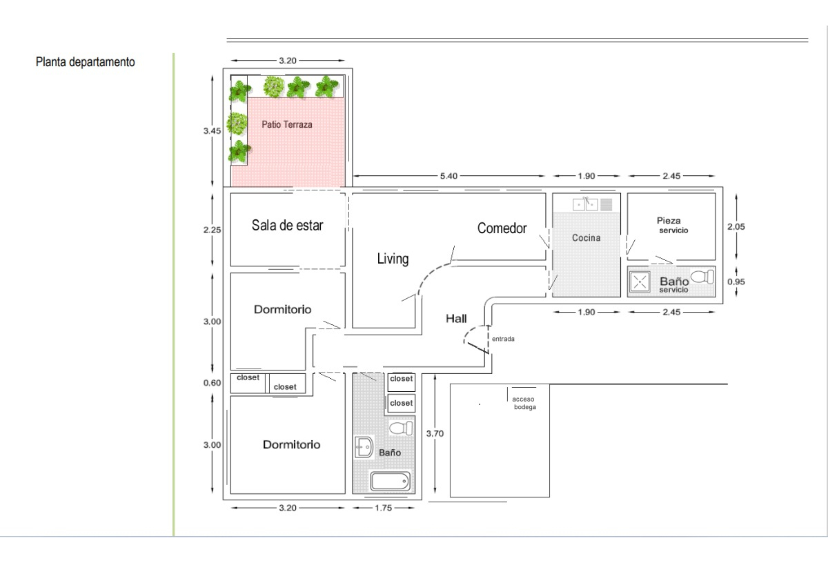 Venta Departamento 3D 2B  - Providencia
