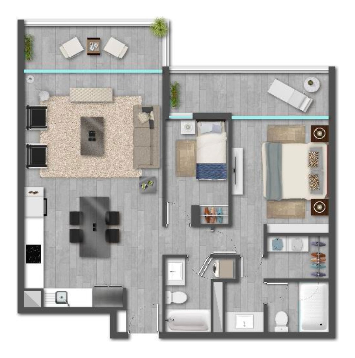 Arriendo Departamento NO 2D 2B 1E 1B Parque Juan XXIII - &Ntilde;u&ntilde;oa