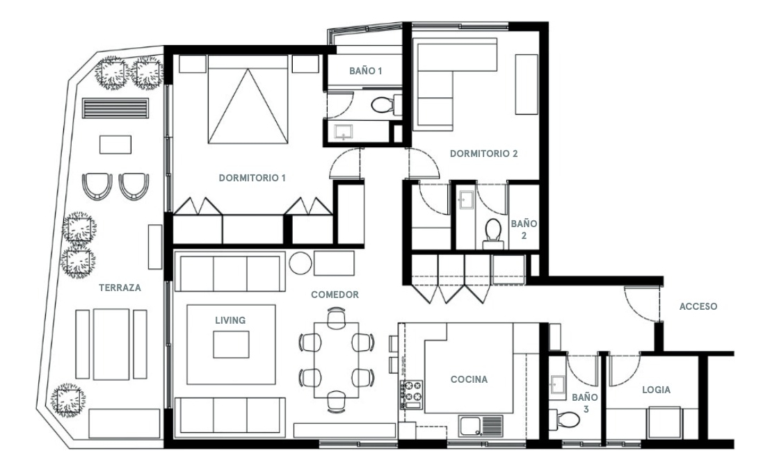Arriendo Departamento NP 2D en suite 3B 1E 1B Barrio El Golf - Las Condes