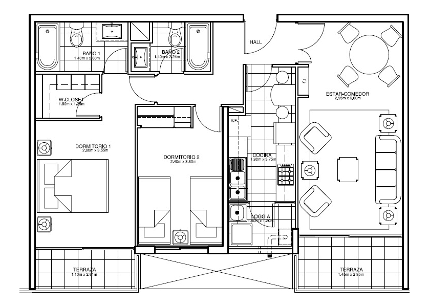 Venta Departamento 2D en suite 2B 1E 1B Diego de Almagro - &Ntilde;u&ntilde;oa