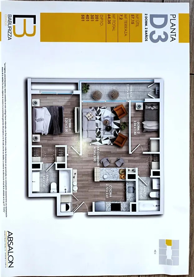 Venta Departamento 2D 2B 1E Plaza Ega&ntilde;a - &Ntilde;u&ntilde;oa