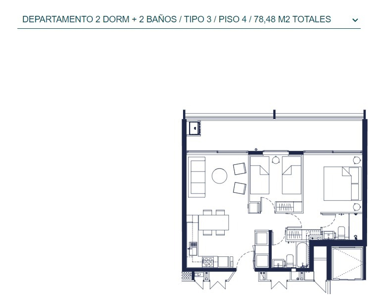 Venta Departamento 2D 1B 1E 1B Centro de Papudo - Papudo