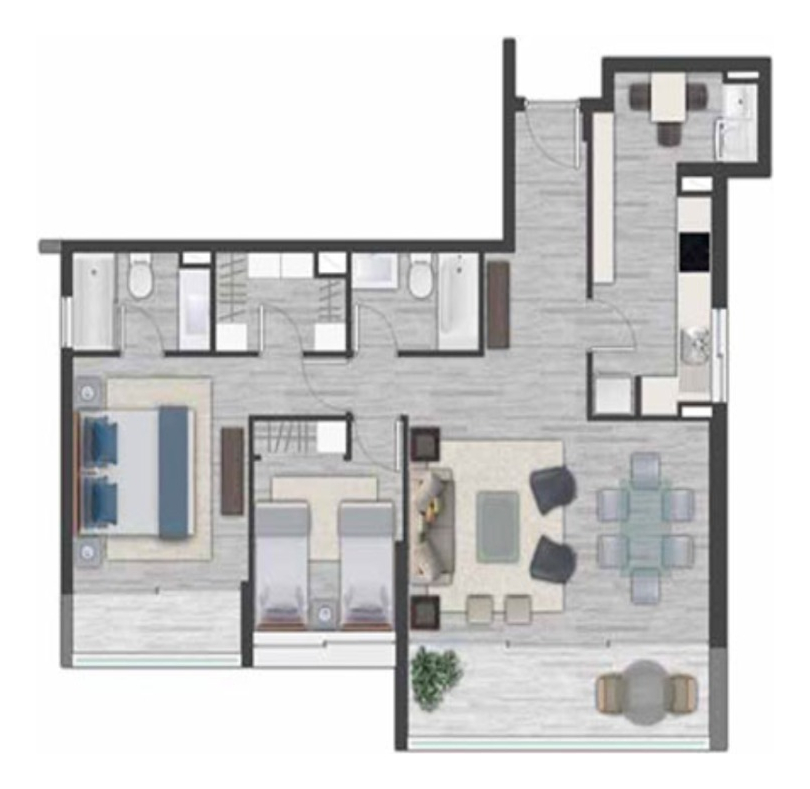 Arriendo Departamento SO 2D en suite Walk-in cl&oacute;set 2B 1E 1B Metro Monse&ntilde;or Eyzaguirre - &Ntilde;u&ntilde;oa