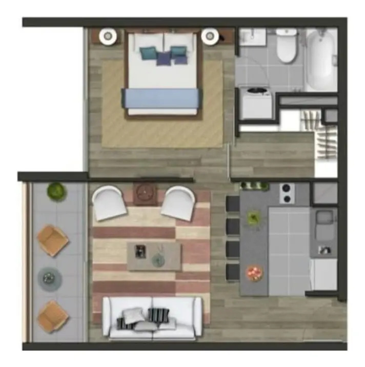 Venta Departamento O 1D 1B 1E 1B Plaza &Ntilde;u&ntilde;oa - &Ntilde;u&ntilde;oa