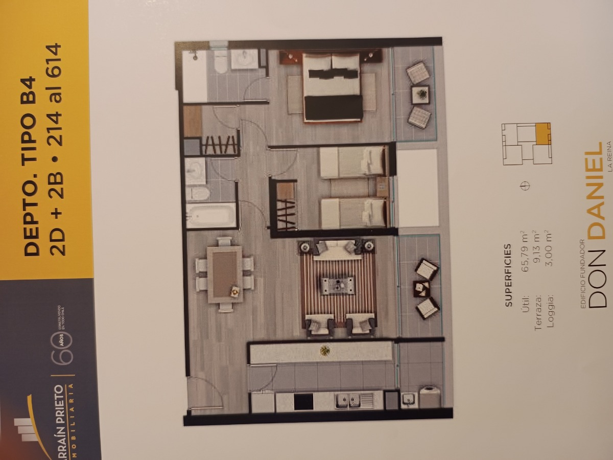 Venta Departamento S 2D en suite Walk-in cl&oacute;set 2B 1E 1B Blest Gana - La Reina