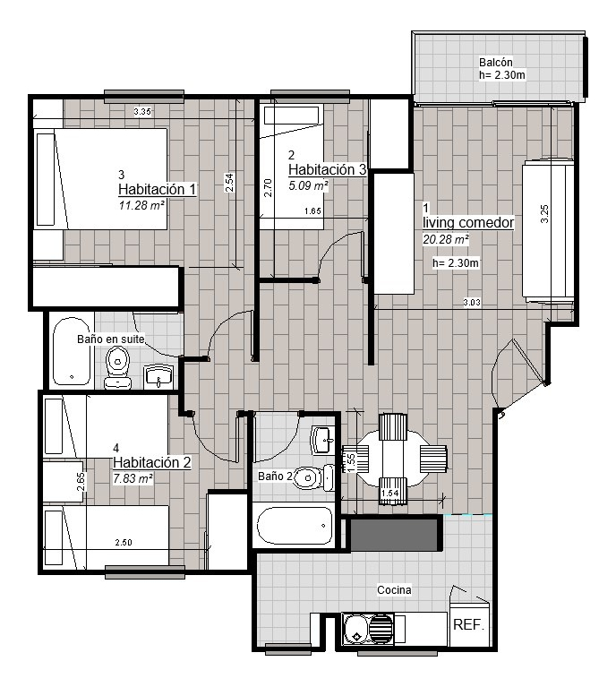 Venta Departamento O 3D en suite 2B 1E 1B Antigua Lo Barnechea - Lo Barnechea