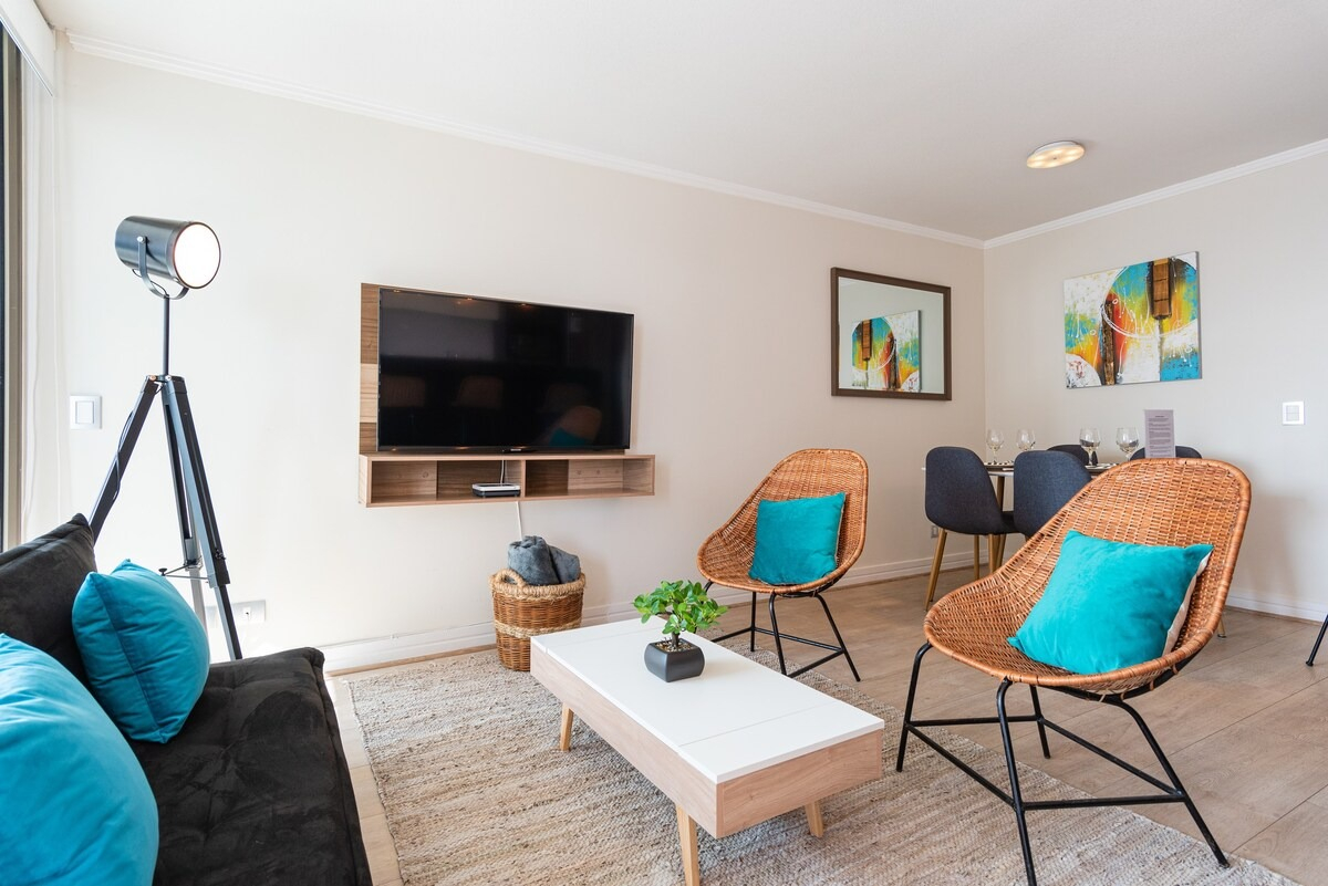 Arriendo Departamento O 2D en suite Walk-in cl&oacute;set 2B 1E 1B Parque Arauco - Las Condes