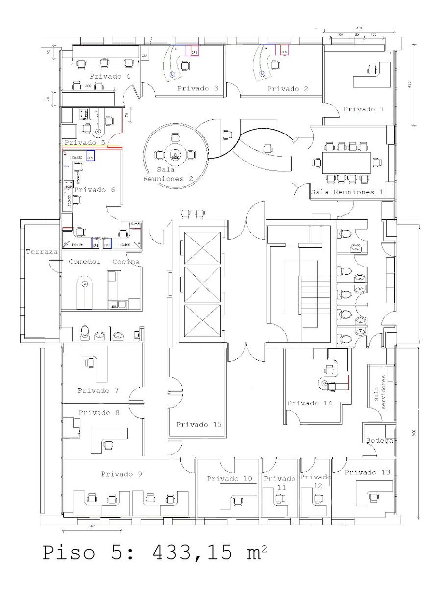 Arriendo Oficina NOSP 6B 6E 1B Pedro de Valdivia - Providencia