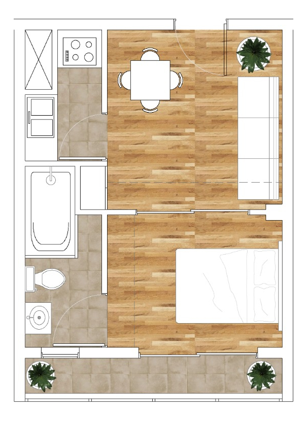 Venta Departamento SO 1D 1B Plaza Italia - Providencia