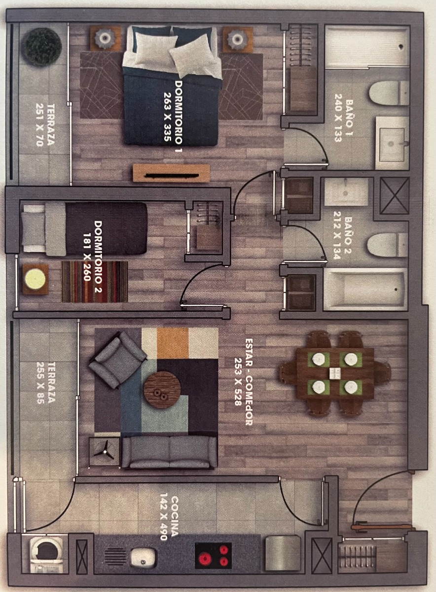 Venta Departamento O 2D en suite 2B 1E 1B Parque Juan XXIII - &Ntilde;u&ntilde;oa