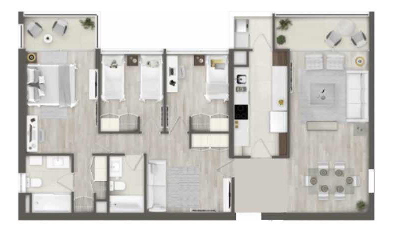 Venta Departamento 3D 2B 1E In&eacute;s de Su&aacute;rez - Providencia