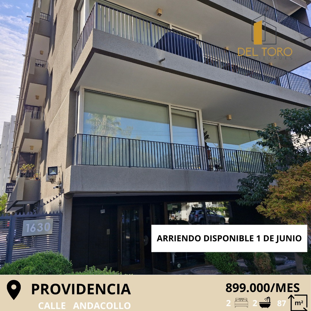 Arriendo Departamento NOSP 2D en suite Walk-in cl&oacute;set 2B 1E 1B In&eacute;s de Su&aacute;rez - Providencia