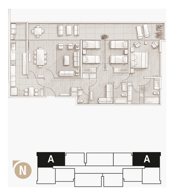 Venta Departamento NO 3D en suite Walk-in cl&oacute;set 3B 2E 1B Puente Nuevo - Lo Barnechea