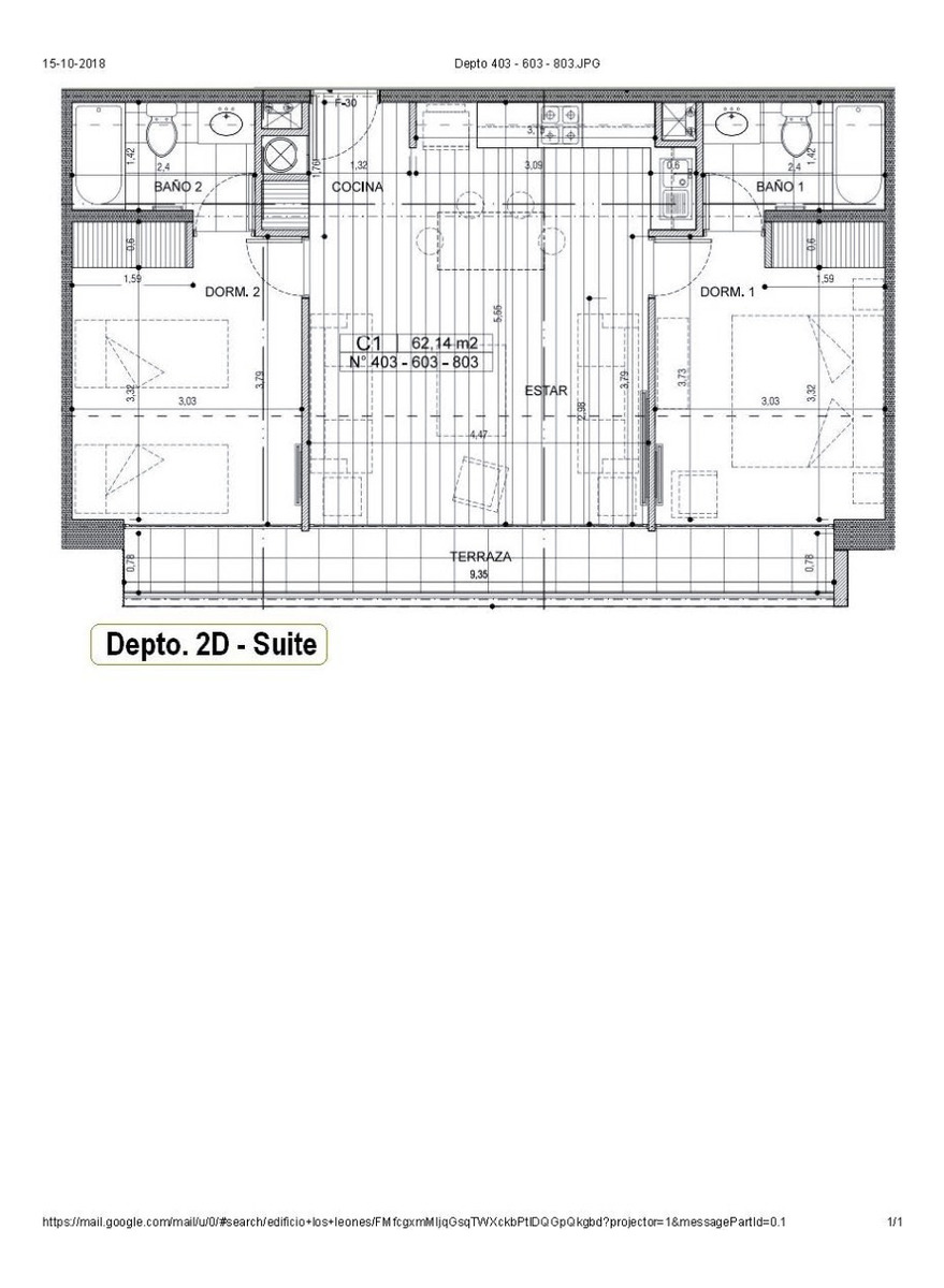 Arriendo Departamento P 2D en suite 2B 1E 1B Campus Oriente - Providencia