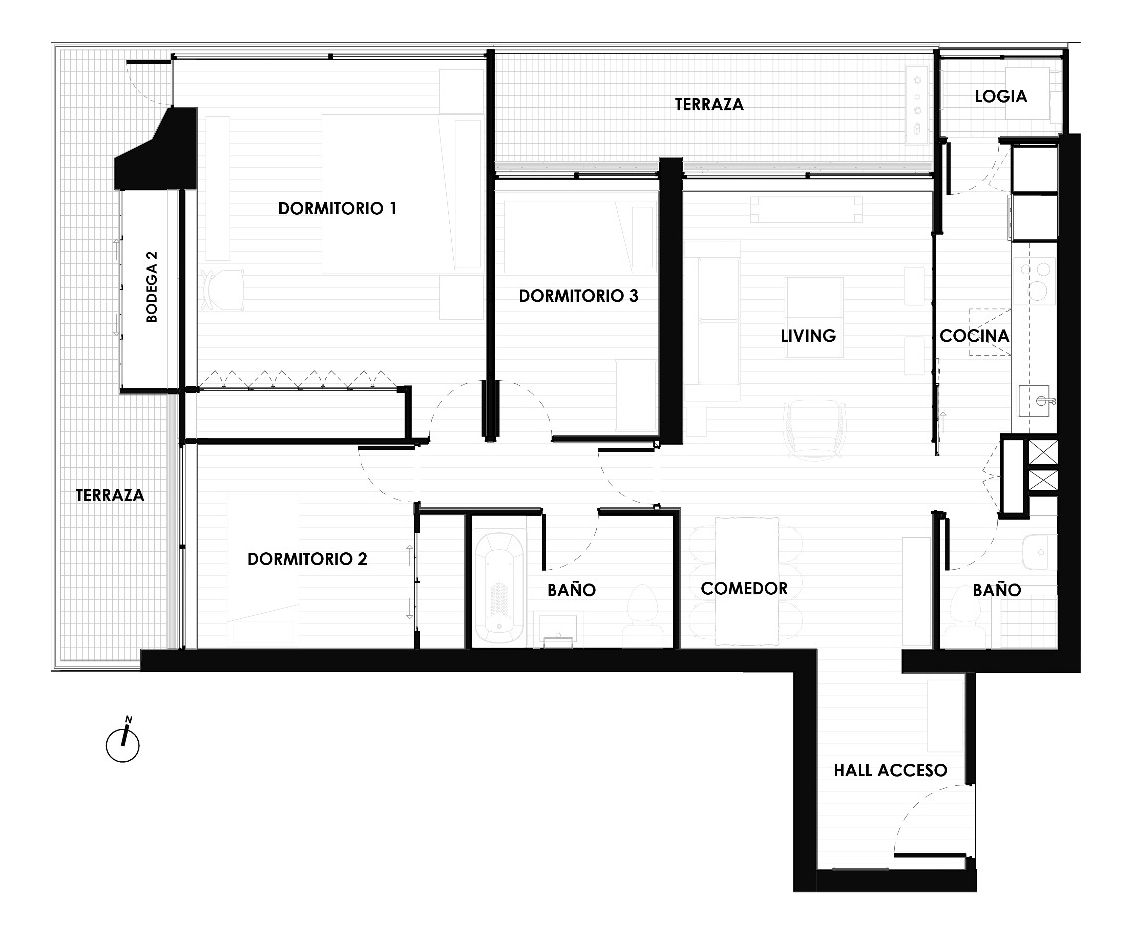 Venta Departamento N 3D 2B 1E 1B Parque Padre Alberto Hurtado - Las Condes