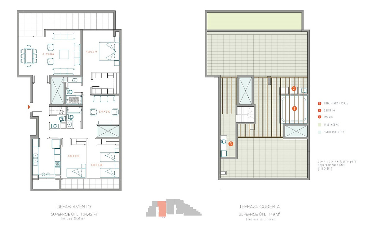 Venta Departamento 3D en suite Walk-in cl&oacute;set 3B 3E 1B La Dehesa - Lo Barnechea
