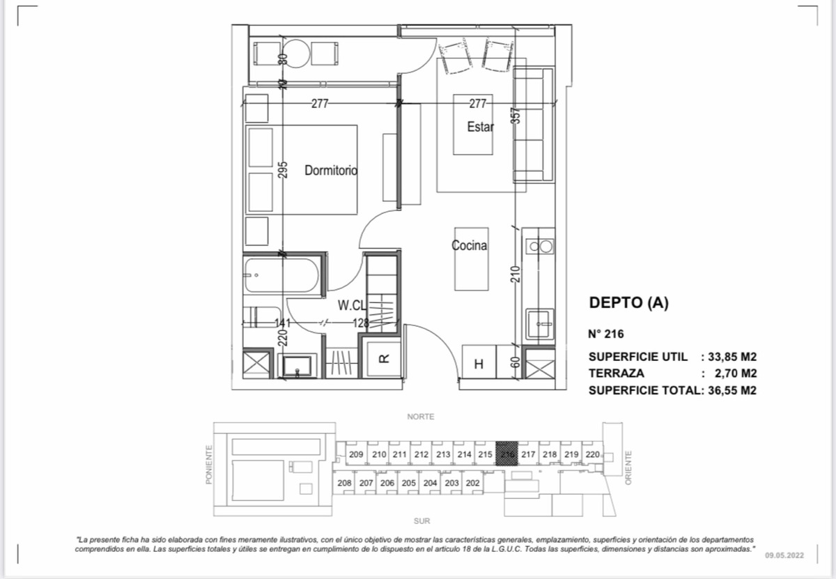 Venta Departamento 1D 1B Parque San Eugenio - Metro &Ntilde;uble - &Ntilde;u&ntilde;oa