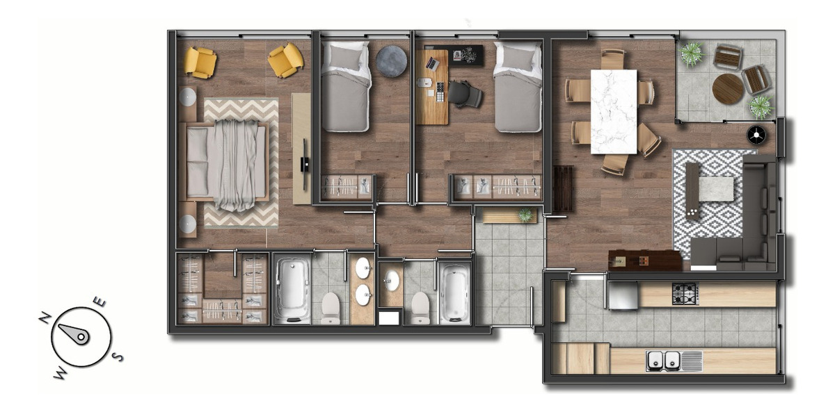 Venta Departamento SO 3D en suite Walk-in cl&oacute;set 2B 1E 1B Vaticano - Las Condes