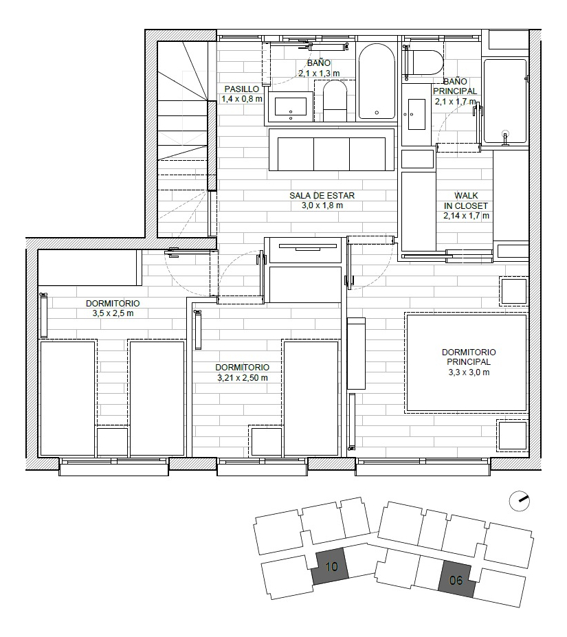 Venta Departamento SO 3D en suite Walk-in cl&oacute;set 3B 2E 1B Metro Bilbao - Providencia
