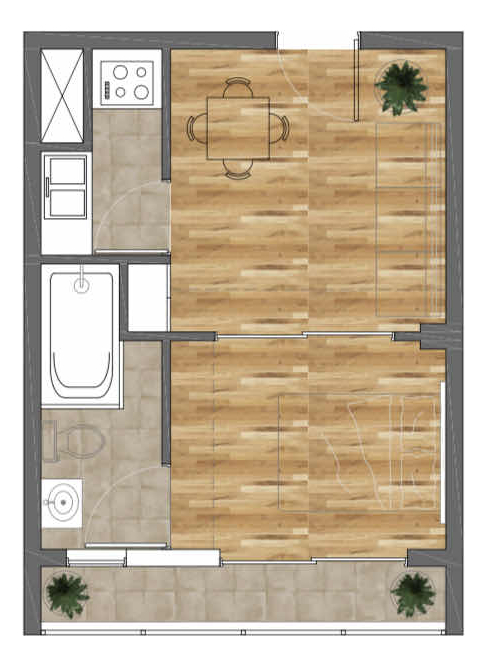 Venta Departamento SO 1D 1B Plaza Italia - Providencia