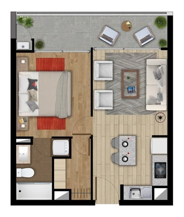 Venta Departamento N 1D 1B 1E 1B Parque Juan XXIII - &Ntilde;u&ntilde;oa