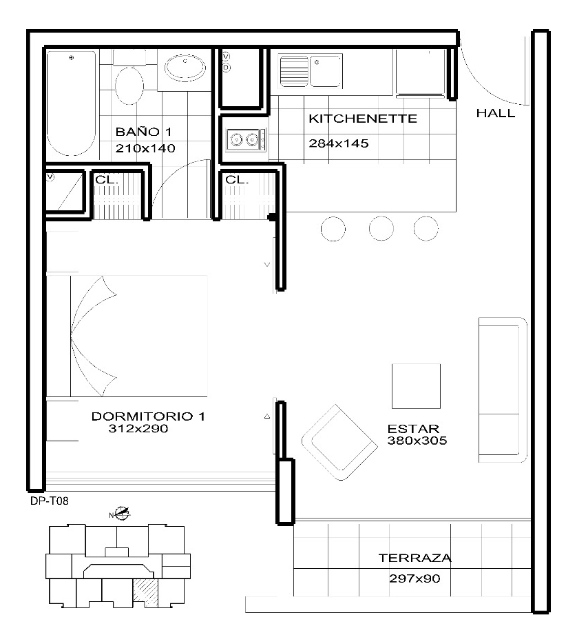 Venta Departamento P 1D en suite 1B Parque San Eugenio - Metro &Ntilde;uble - &Ntilde;u&ntilde;oa