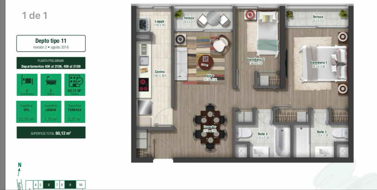 Venta Departamento 2D 2B 1E Metro Irarr&aacute;zaval - &Ntilde;u&ntilde;oa