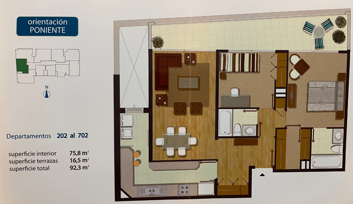 Venta Departamento P 2D en suite Walk-in cl&oacute;set 2B 1E 1B In&eacute;s de Su&aacute;rez - Providencia