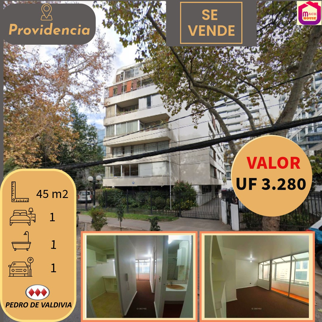 Venta Departamento NO 1D 1B 1E Pedro de Valdivia - Providencia