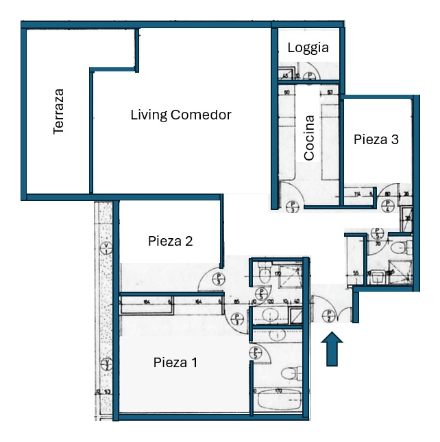 Arriendo Departamento SO 3D en suite 3B 1E 1B Barrio El Golf - Las Condes