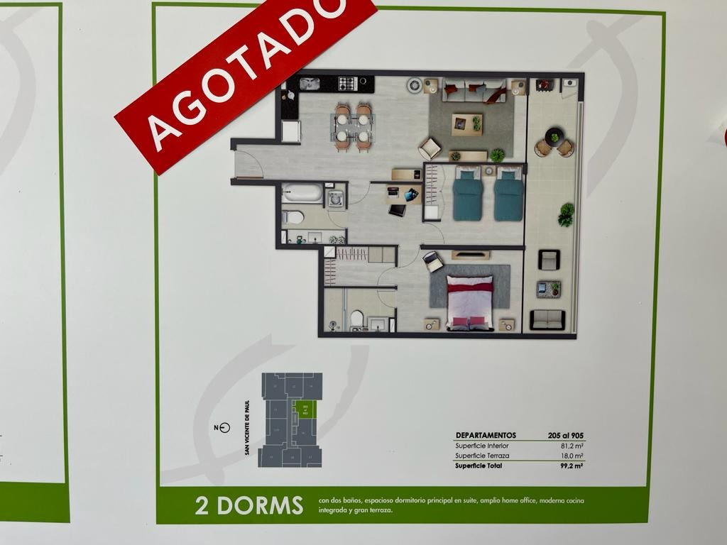 Arriendo Departamento 2D 2B 1E 1B Metro Sim&oacute;n Bolivar - La Reina