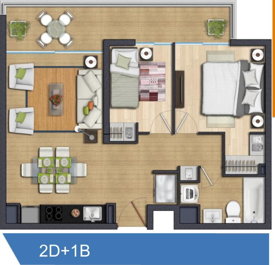 Venta Departamento NO 2D Walk-in cl&oacute;set 1B 1E Estadio Nacional - &Ntilde;u&ntilde;oa