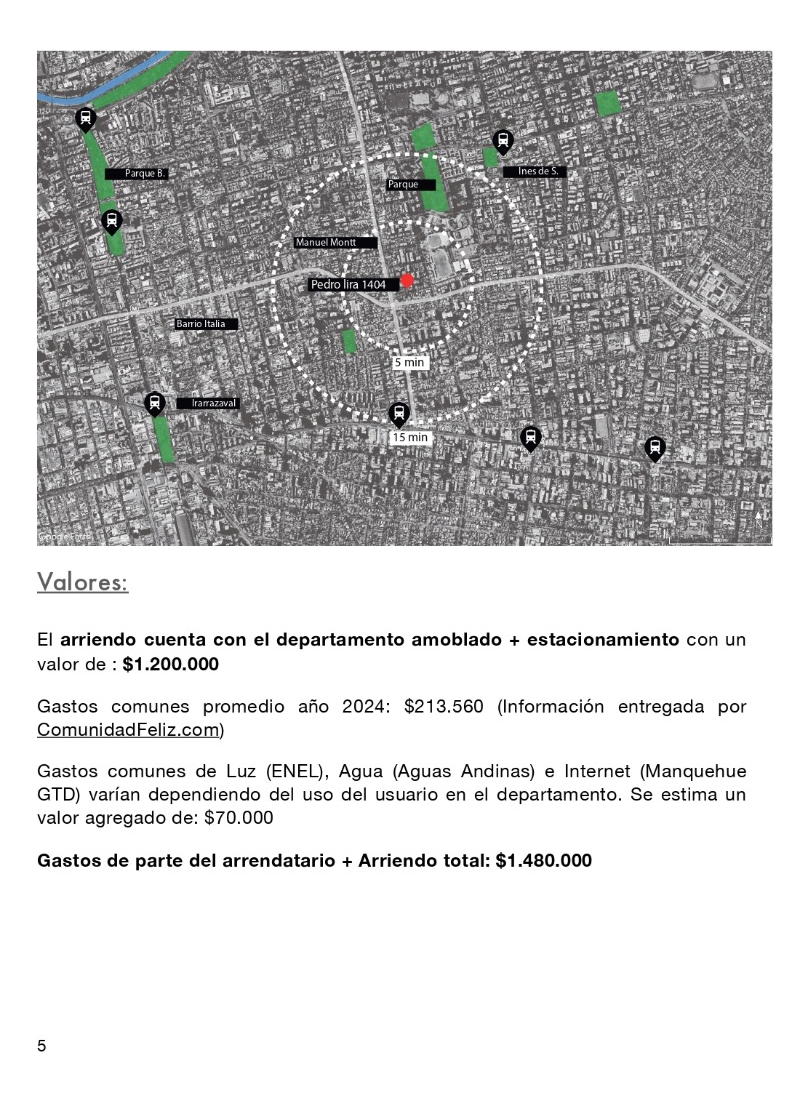 Arriendo Departamento S 2D en suite Walk-in cl&oacute;set 2B 1E In&eacute;s de Su&aacute;rez - Providencia