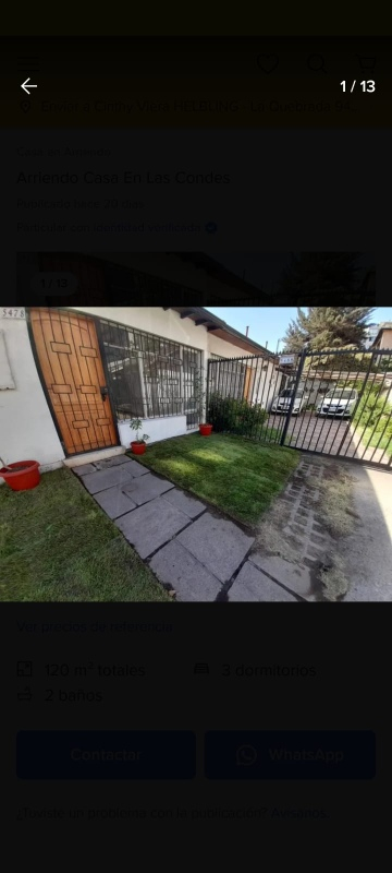 Arriendo Casa 2D 2B 2E Sebastián Elcano - Las Condes
