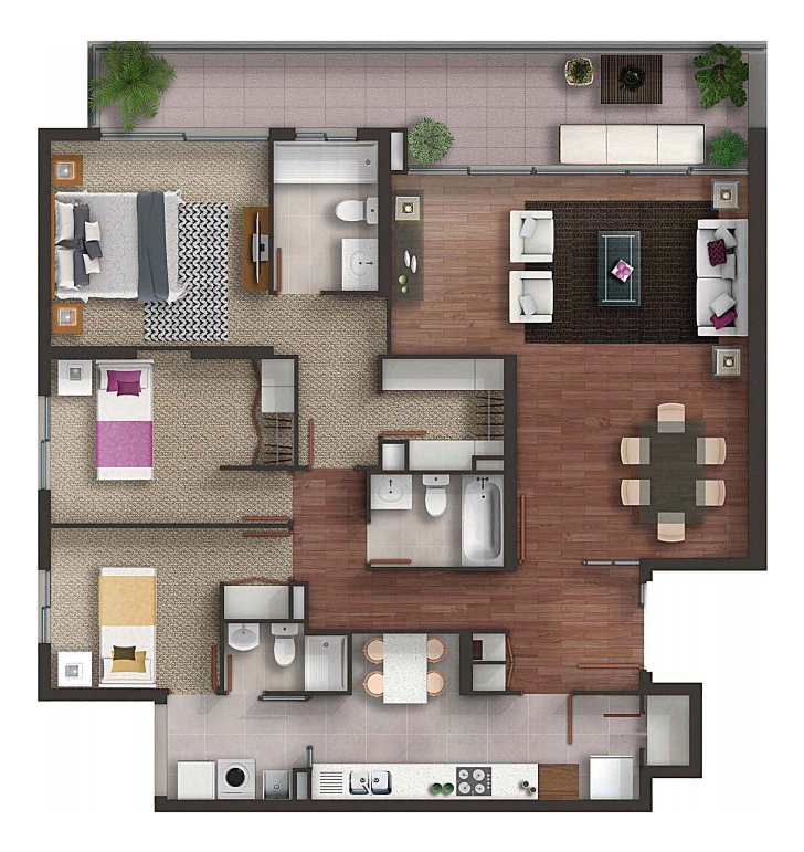 Arriendo Departamento 3D Parque Bicentenario - Vitacura