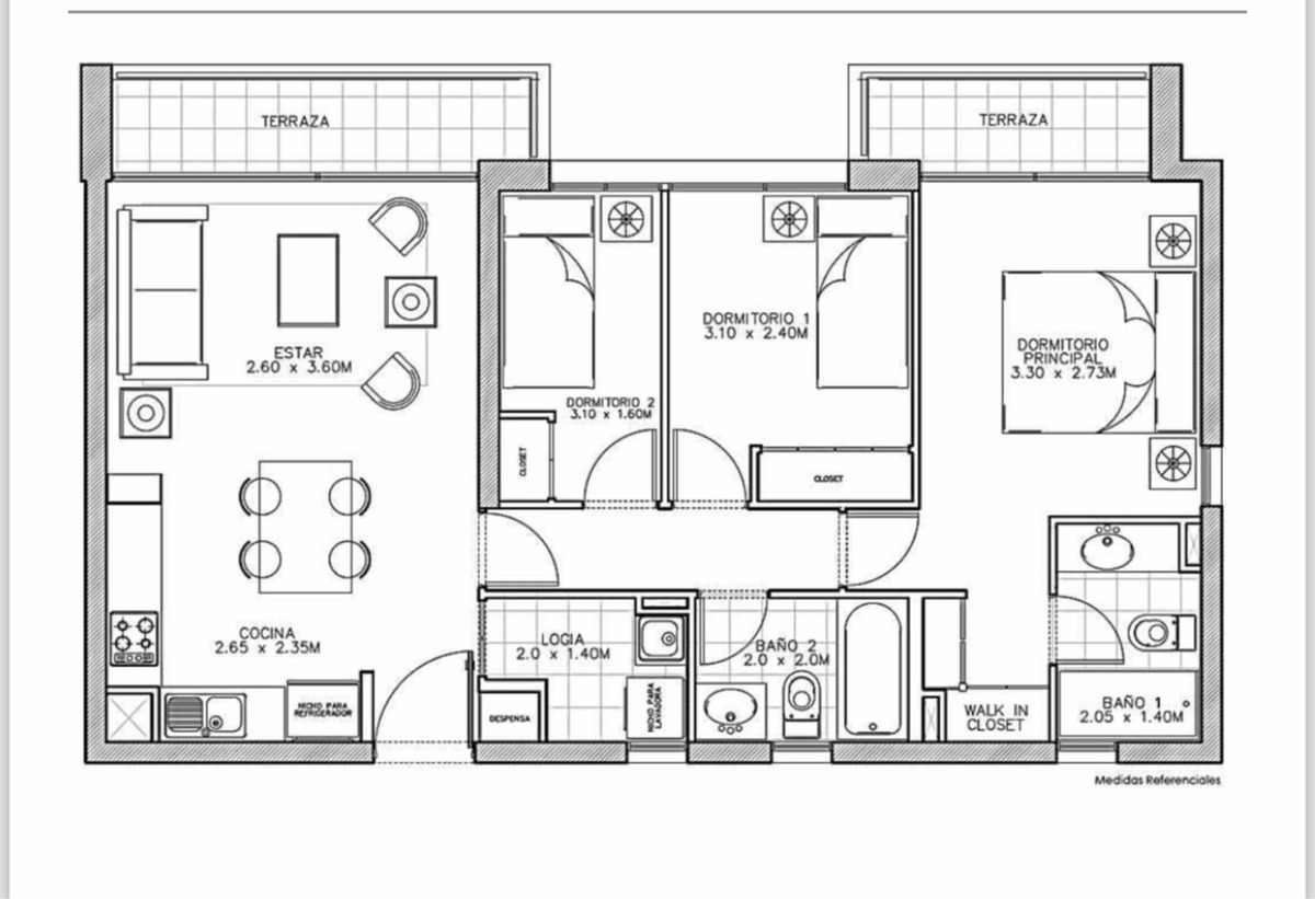 Arriendo Departamento 3D 2B 1E 1B Estadio Nacional - &Ntilde;u&ntilde;oa