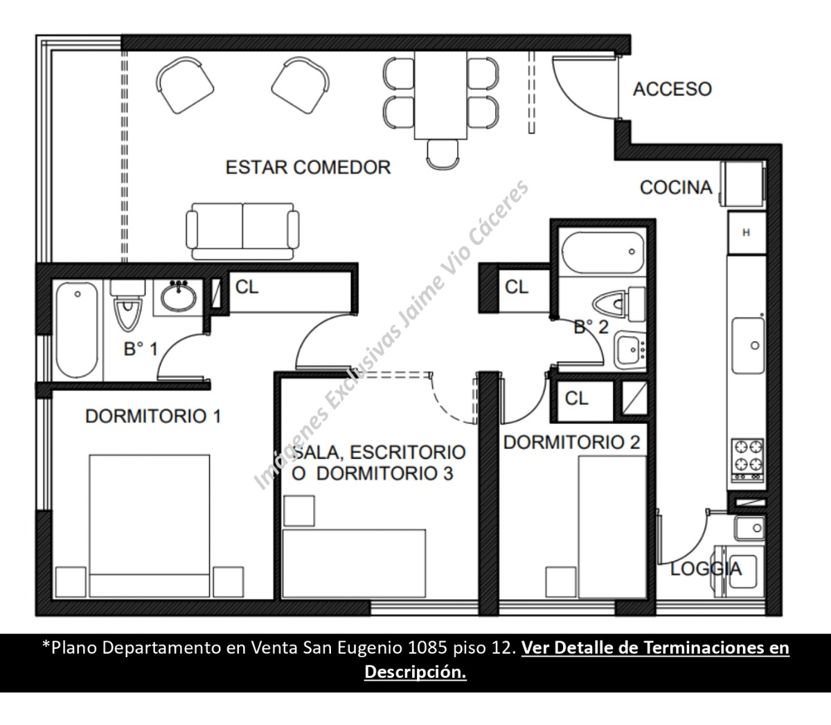 Venta Departamento SO 2D en suite 2B 1E 1Bd Parque San Eugenio - Metro &Ntilde;uble - &Ntilde;u&ntilde;oa