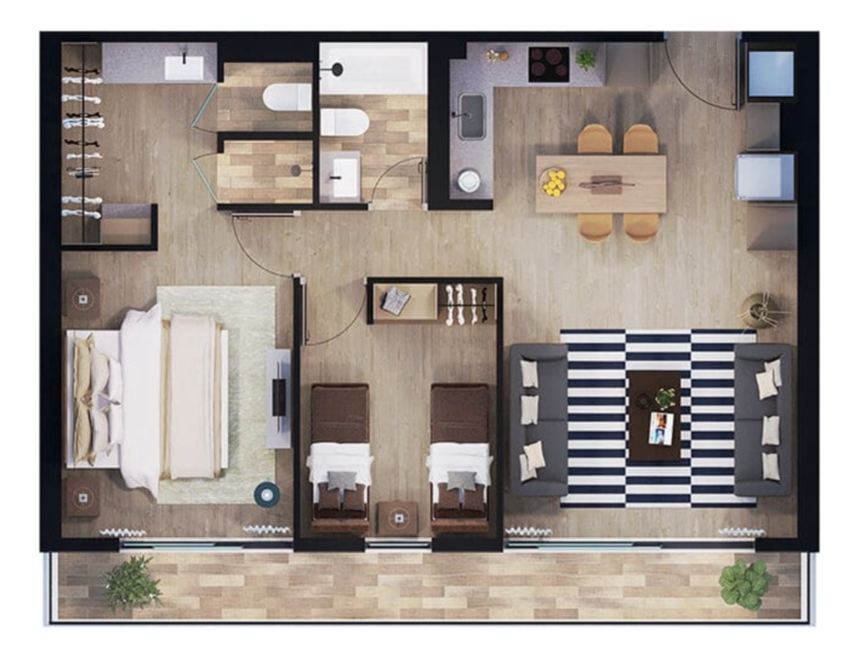 Venta Departamento 2D 2B Metro Sim&oacute;n Bolivar - &Ntilde;u&ntilde;oa