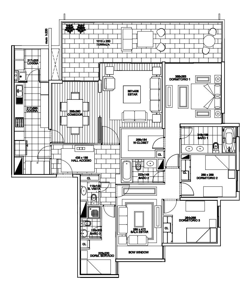 Venta Departamento 4D en suite Walk-in cl&oacute;set 3B 3E Metro Manquehue - Apumanque - Las Condes