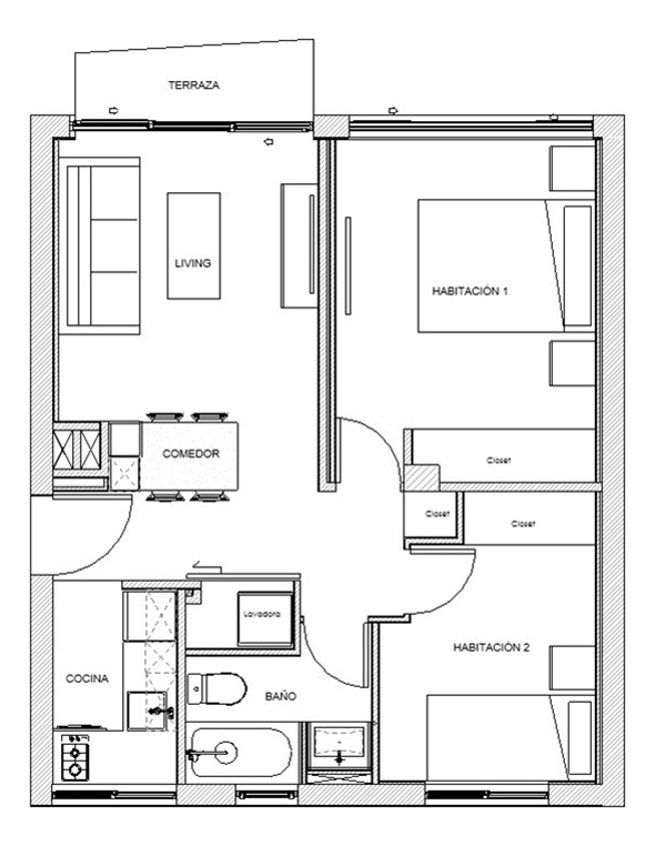 Venta Departamento N 2D 1B  - Providencia