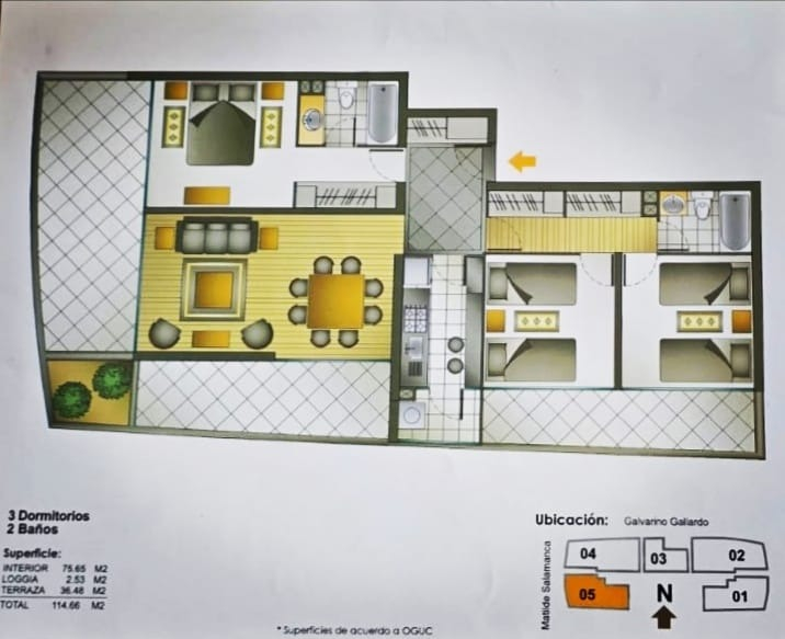 Arriendo Departamento SP 3D en suite 2B 1E Pedro de Valdivia - Providencia