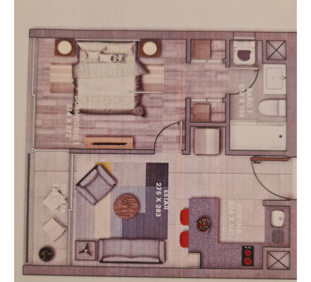 Venta Departamento NO 1D en suite Walk-in cl&oacute;set 1B 1E 1B Parque Juan XXIII - &Ntilde;u&ntilde;oa