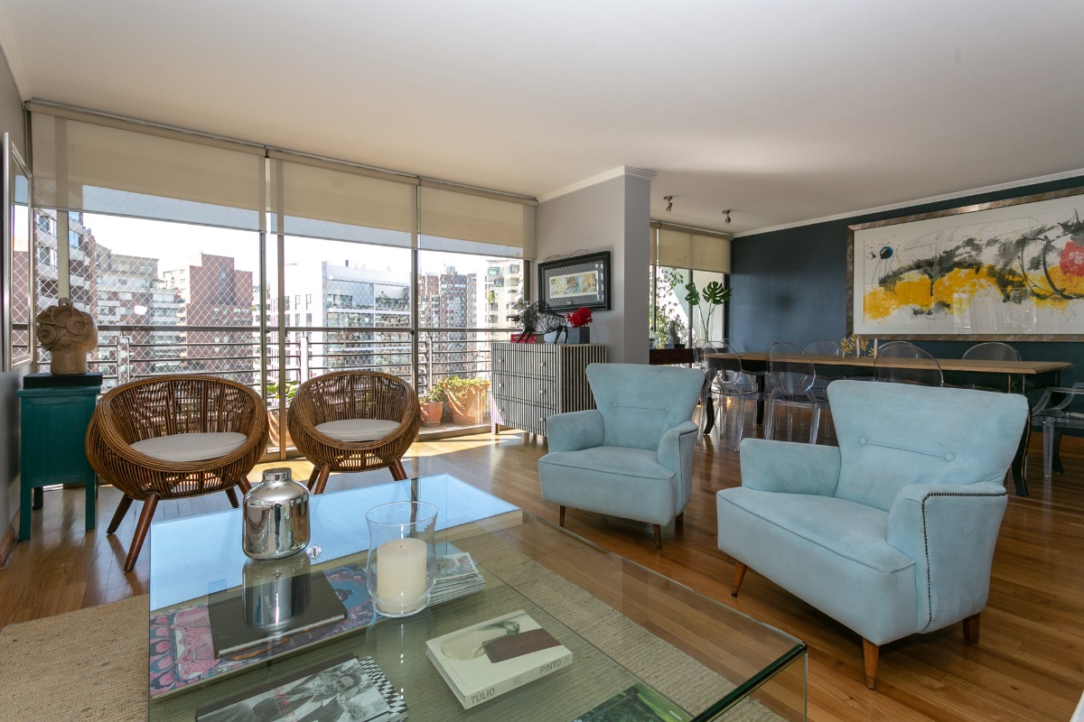 Arriendo Departamento NOSP 3D en suite Walk-in cl&oacute;set 4B 2E 1B Barrio El Golf - Las Condes